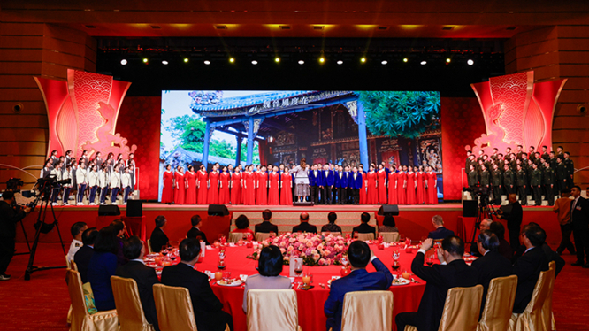 中央政府駐港聯(lián)絡辦2024年新春招待會現(xiàn)場圖集