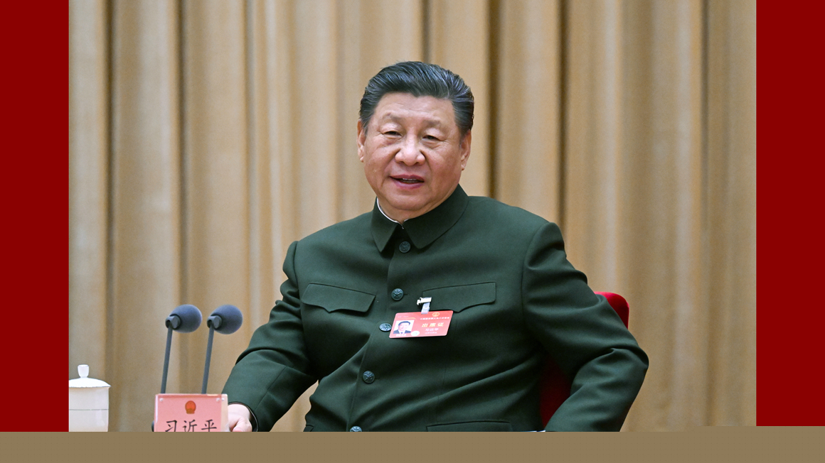 習近平在出席解放軍和武警部隊代表團全體會議時強調 強化使命擔當 深化改革創新 全面提升新興領域戰略能力